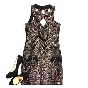 Homecoming Dress | Black / Rose Gold Glitter